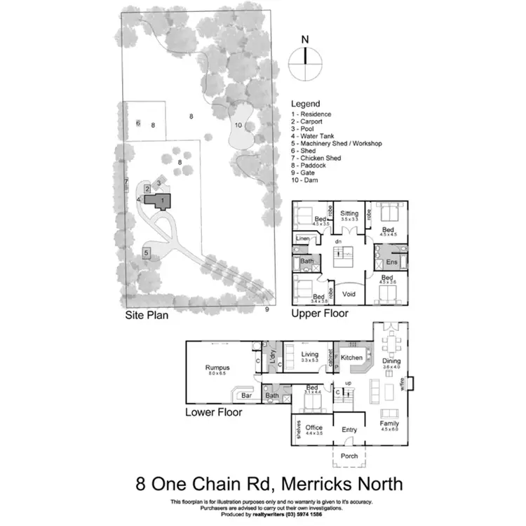 Floorplan of Homely rural property listing, 8 One Chain Road, Merricks North VIC 3926