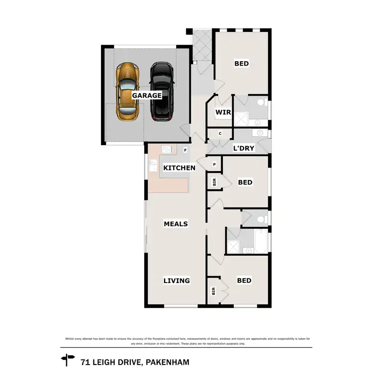 Floorplan of Homely house listing, 71 Leigh Drive, Pakenham VIC 3810
