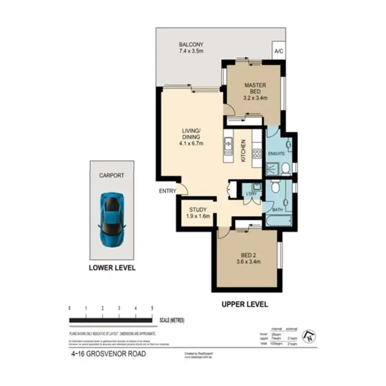 Floorplan of Homely unit listing, 4/16 Grosvenor Road, Indooroopilly QLD 4068