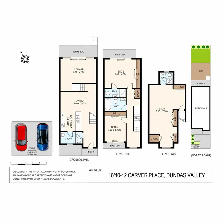 Floorplan of Homely townhouse listing, 16/10-12 Carver Place, Dundas Valley NSW 2117
