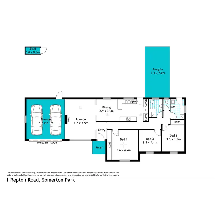 Floorplan of Homely house listing, 1 Repton Road, Somerton Park SA 5044