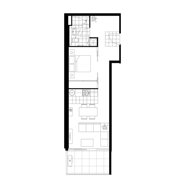 Floorplan of Homely apartment listing, 407/77 River Street, South Yarra VIC 3141