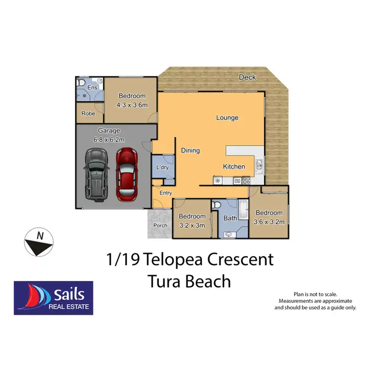 Floorplan of Homely townhouse listing, 1/19 Telopea Crescent, Tura Beach NSW 2548