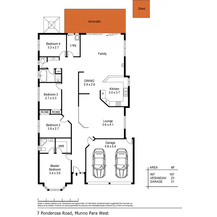 Floorplan of Homely house listing, 7 Ponderosa Road, Munno Para West SA 5115
