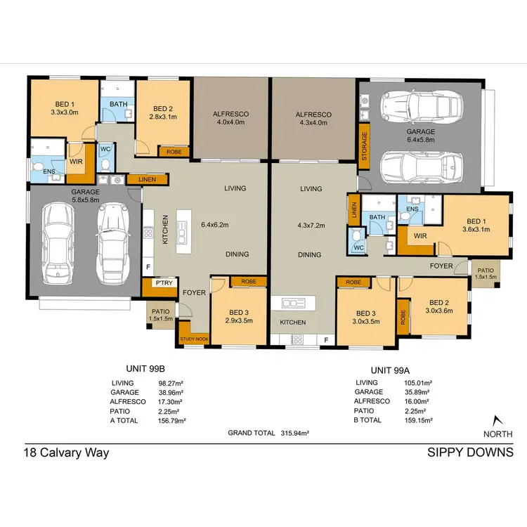 Floorplan of Homely house listing, 18b Calvary Way, Sippy Downs QLD 4556