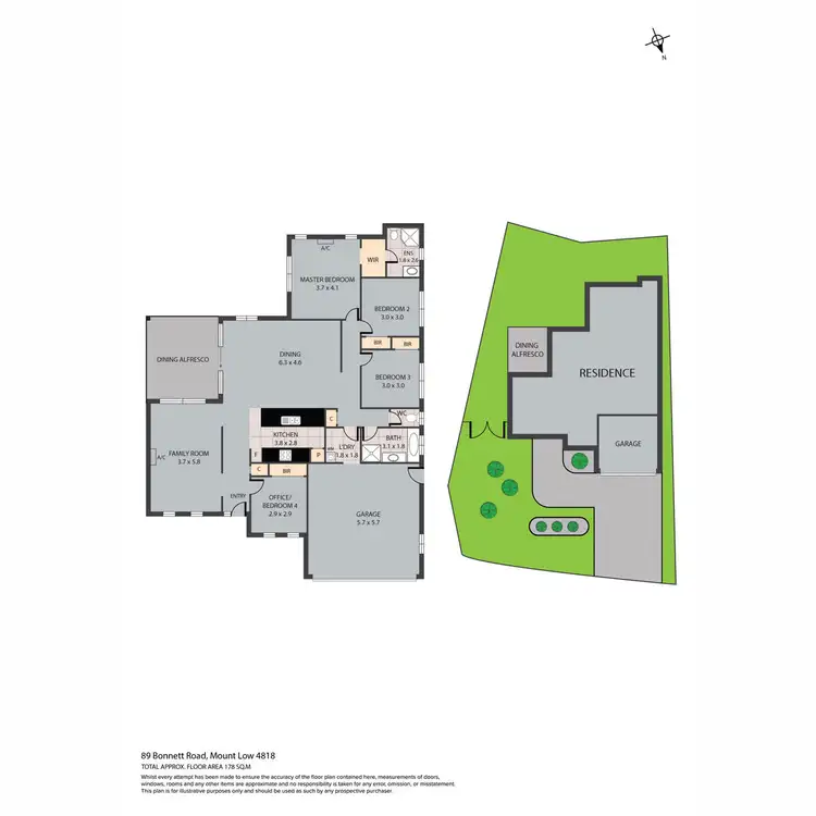 Floorplan of Homely house listing, 89 Bonnett Road, Mount Low QLD 4818