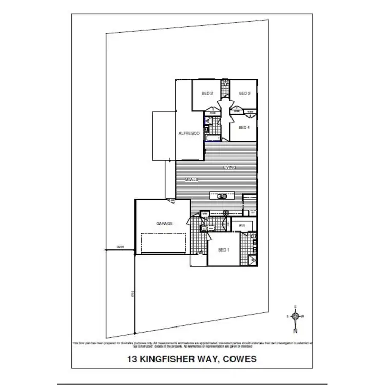 Floorplan of Homely house listing, 13 Kingfisher Way, Cowes VIC 3922