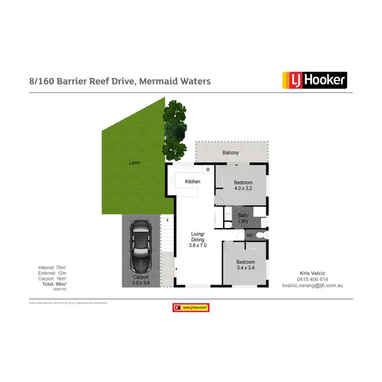 Floorplan of Homely townhouse listing, 8/160 Barrier Reef Drive, Mermaid Waters QLD 4218