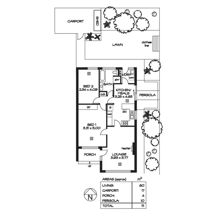 Floorplan of Homely unit listing, 2/11 Grandview Avenue, Urrbrae SA 5064