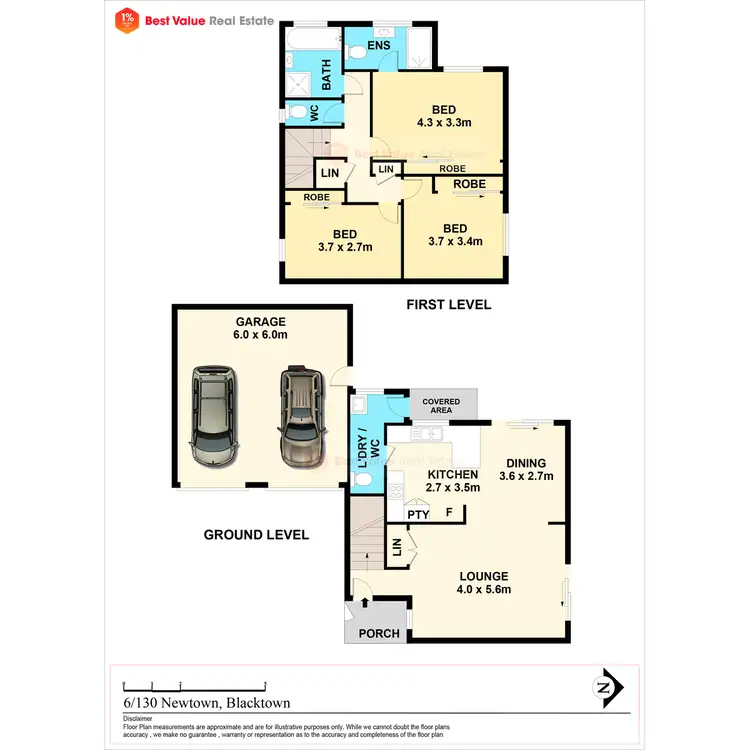 Floorplan of Homely townhouse listing, 6/130 Newton Road, Blacktown NSW 2148