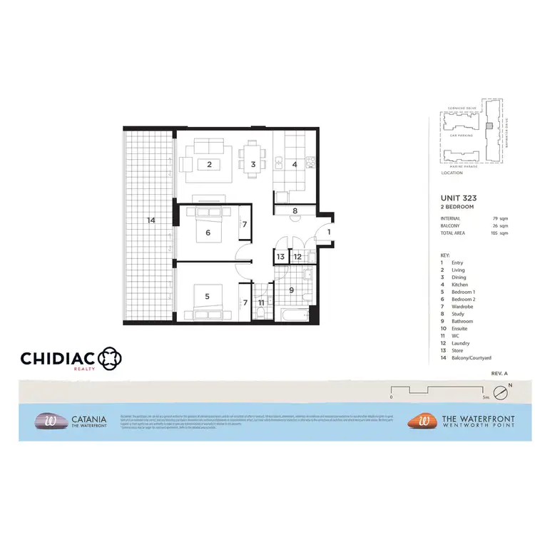 Floorplan of Homely apartment listing, 323/22 Baywater Drive, Wentworth Point NSW 2127