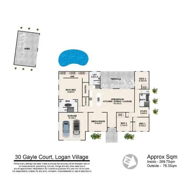 Floorplan of Homely rural property listing, 30-32 Gayle Court, Logan Village QLD 4207
