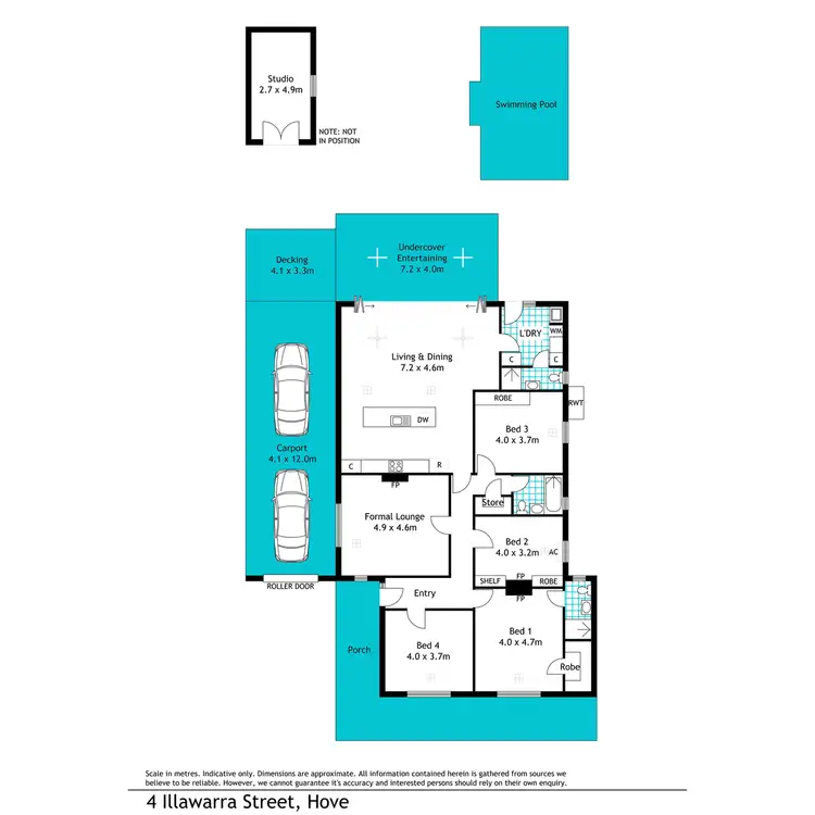 Floorplan of Homely house listing, 4 Illawarra Avenue, Hove SA 5048