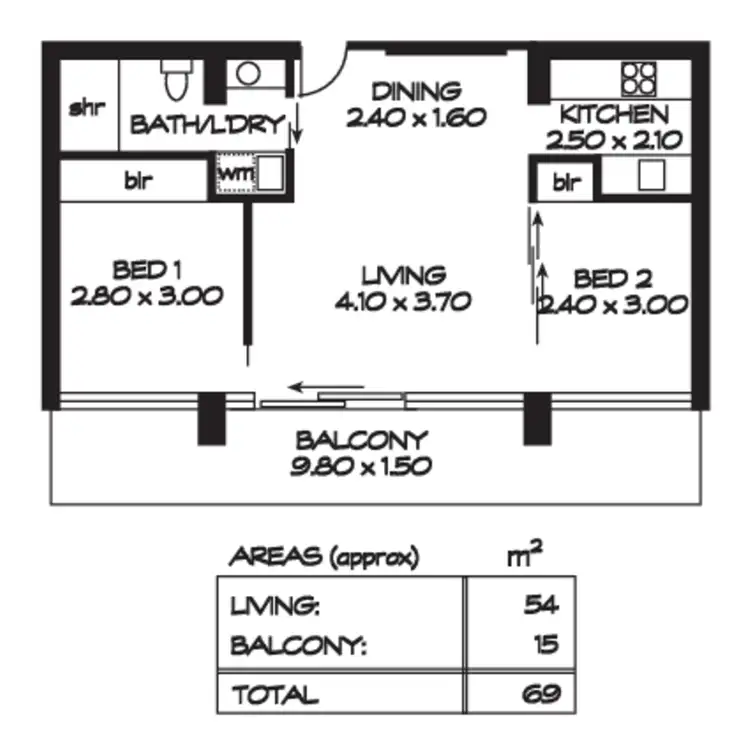 Floorplan of Homely apartment listing, 804/33 Warwick Street, Walkerville SA 5081