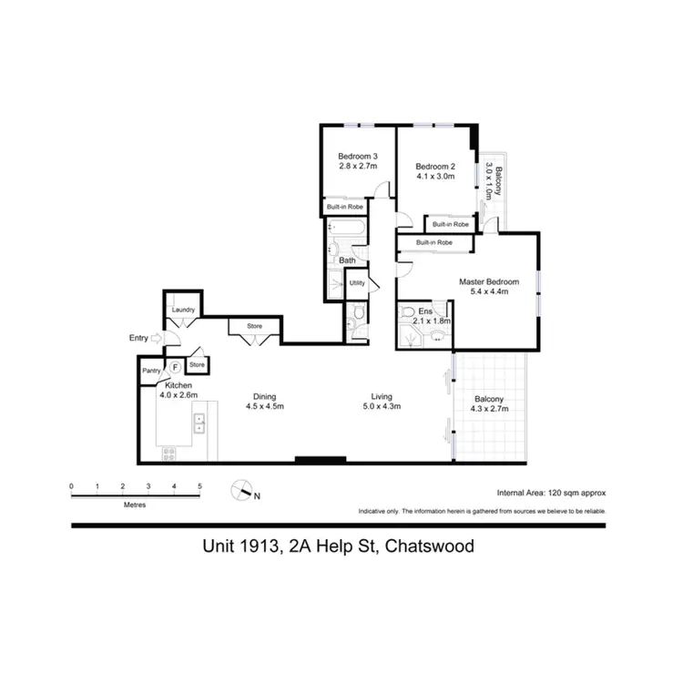 Floorplan of Homely apartment listing, 1913/2A Help Street, Chatswood NSW 2067