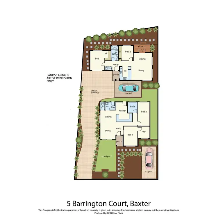 Floorplan of Homely house listing, 5 Barrington Court, Baxter VIC 3911