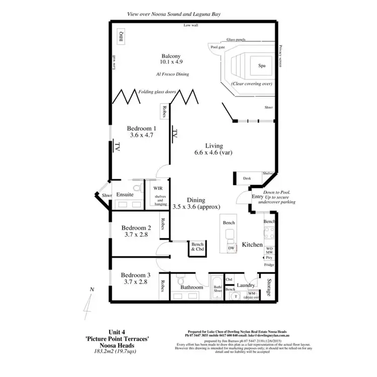 Floorplan of Homely unit listing, 4/47 Picture Point Crescent, Noosa Heads QLD 4567