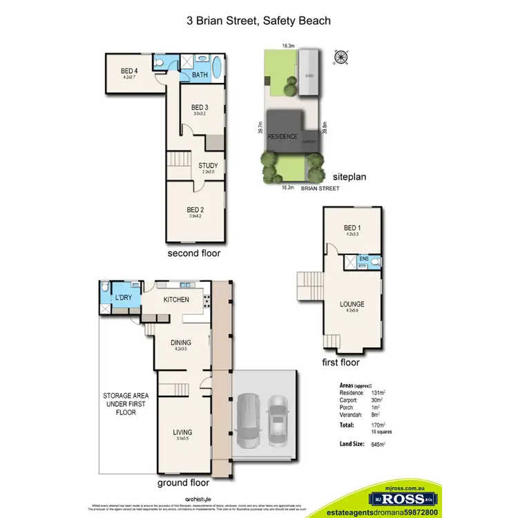 Floorplan of Homely house listing, 3 Brian Street, Safety Beach VIC 3936