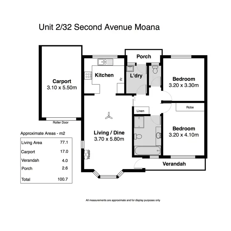 Floorplan of Homely unit listing, 2/32 Second Avenue, Moana SA 5169