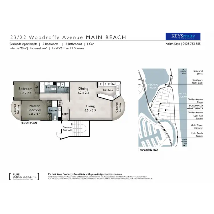 Floorplan of Homely apartment listing, Scalinada, 22 Woodroffe Avenue, Main Beach QLD 4217