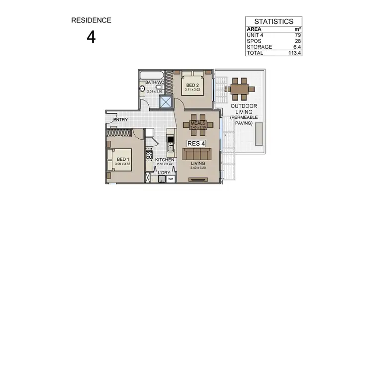 Floorplan of Homely apartment listing, Address available on request