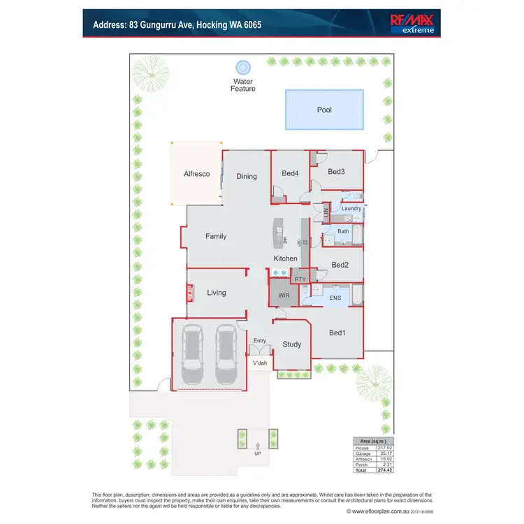 Floorplan of Homely house listing, 83 Gungurru Avenue, Hocking WA 6065