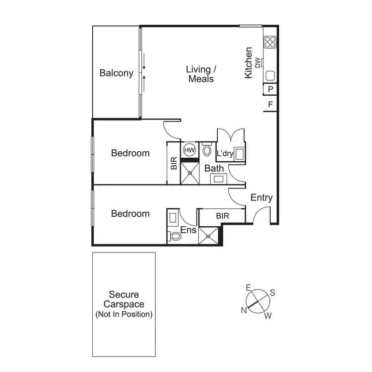 Floorplan of Homely apartment listing, 201/50 Dow Street, Port Melbourne VIC 3207
