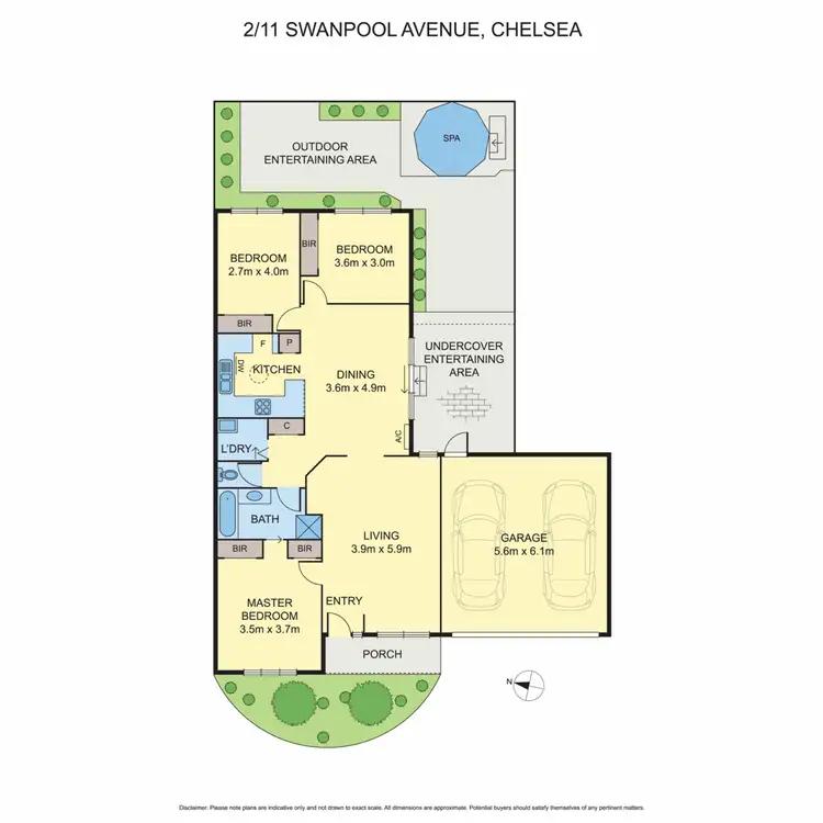 Floorplan of Homely unit listing, 2/11 Swanpool Avenue, Chelsea VIC 3196