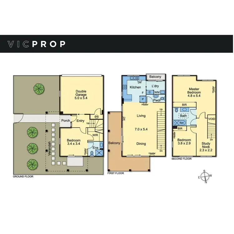 Floorplan of Homely townhouse listing, 60 Village Way, Maribyrnong VIC 3032