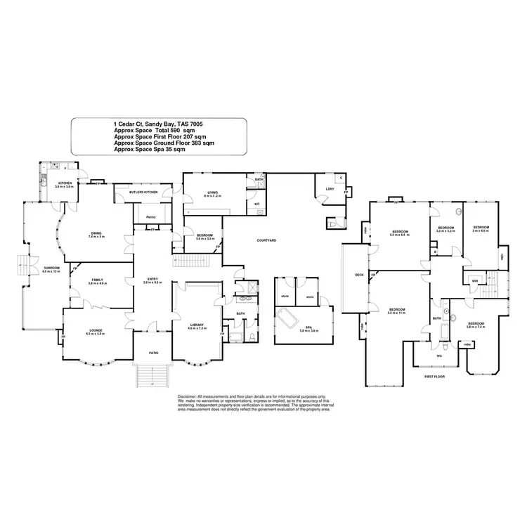 Floorplan of Homely house listing, 1 Cedar Court, Sandy Bay TAS 7005
