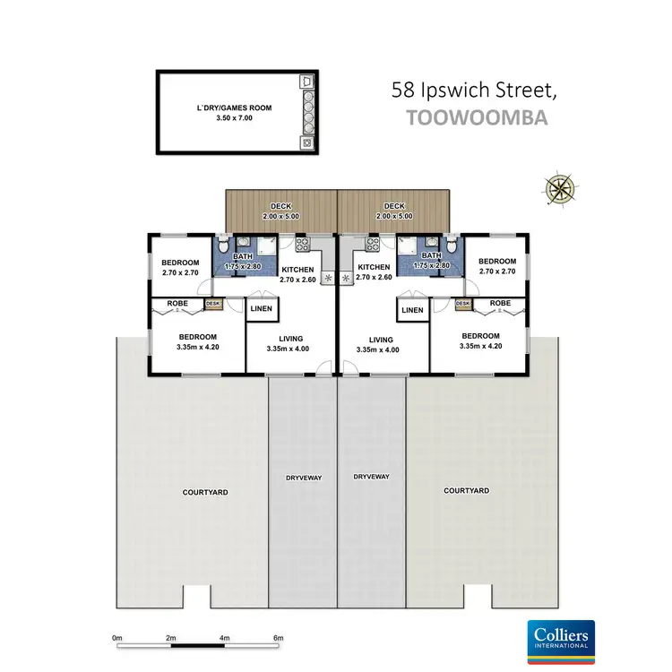 Floorplan of Homely semi-detached listing, 58 Ipswich Street, East Toowoomba QLD 4350