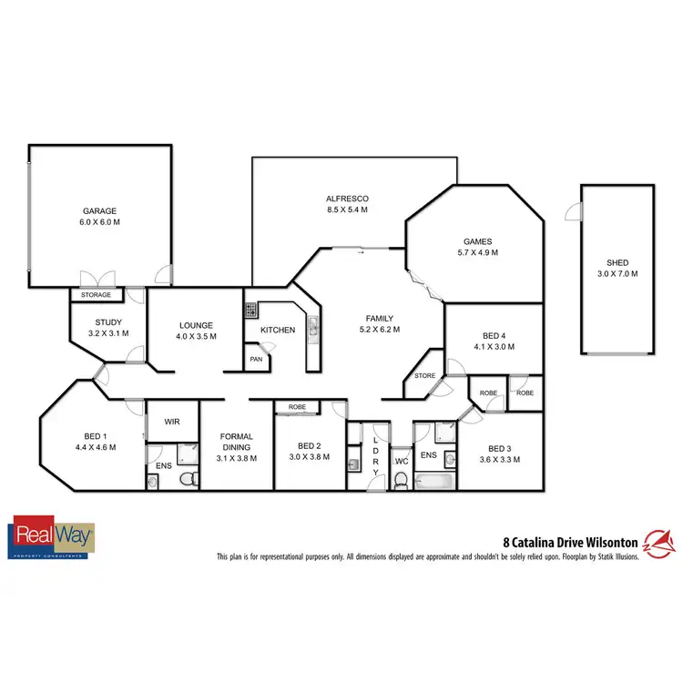 Floorplan of Homely house listing, 8 Catalina Drive, Wilsonton QLD 4350