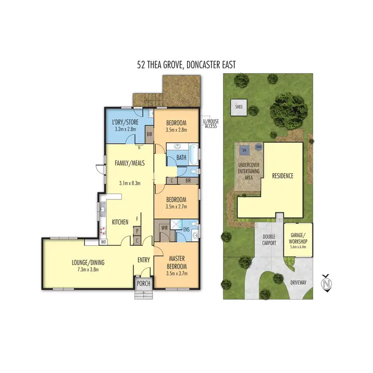 Floorplan of Homely house listing, 52 Thea Grove, Doncaster East VIC 3109
