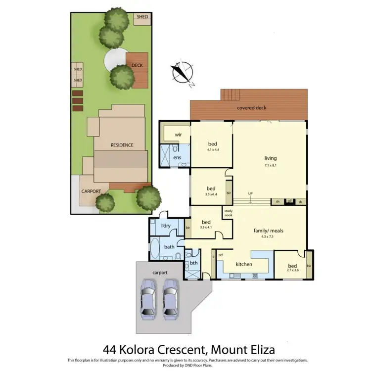 Floorplan of Homely house listing, 44 Kolora Crescent, Mount Eliza VIC 3930