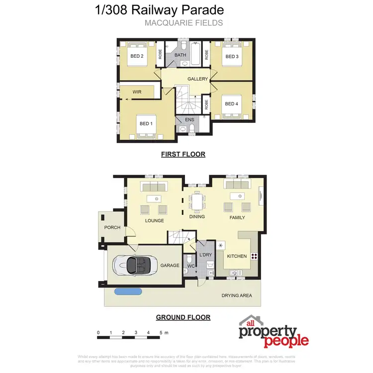 Floorplan of Homely townhouse listing, 1/308 Railway Parade, Macquarie Fields NSW 2564