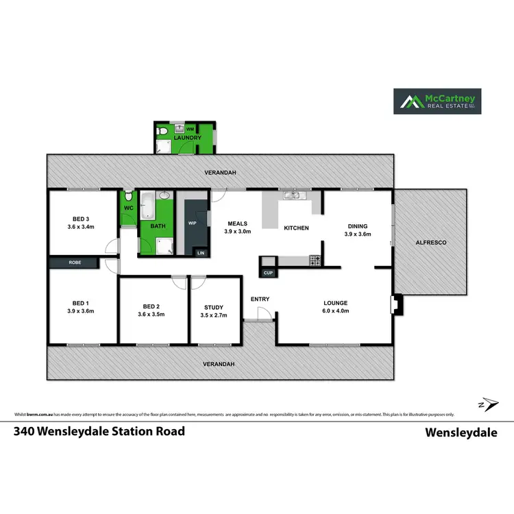 Floorplan of Homely rural property listing, 340 Wensleydale Station Road, Wensleydale VIC 3241