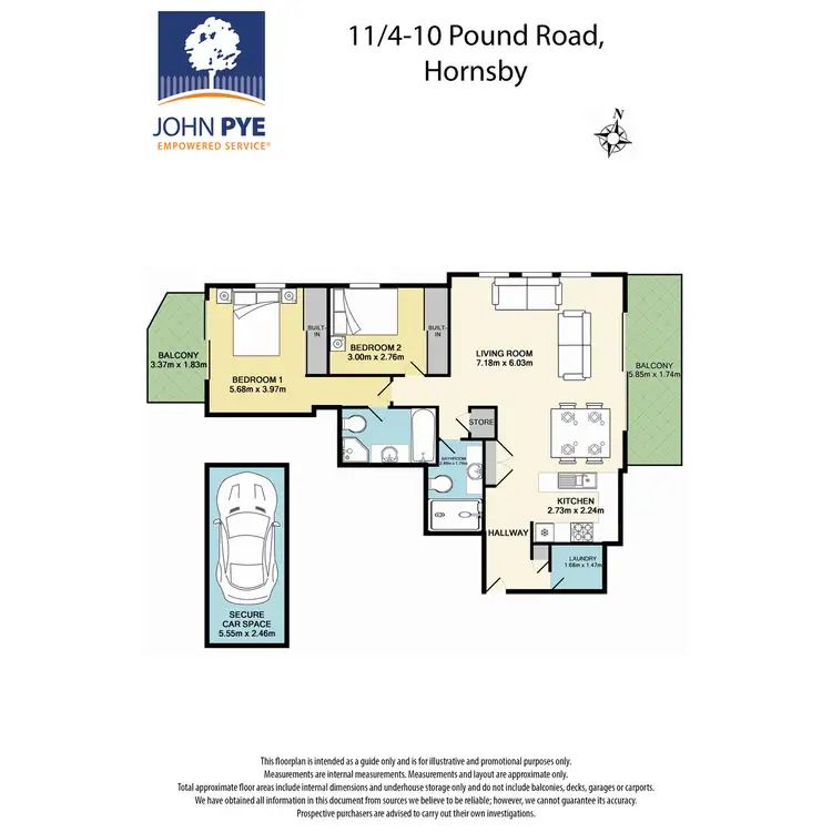 Floorplan of Homely apartment listing, 11/4-10 Pound Road, Hornsby NSW 2077