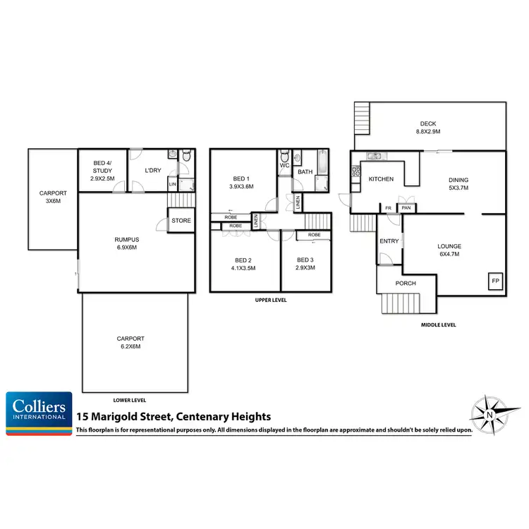 Floorplan of Homely house listing, 15 Marigold Street, Centenary Heights QLD 4350