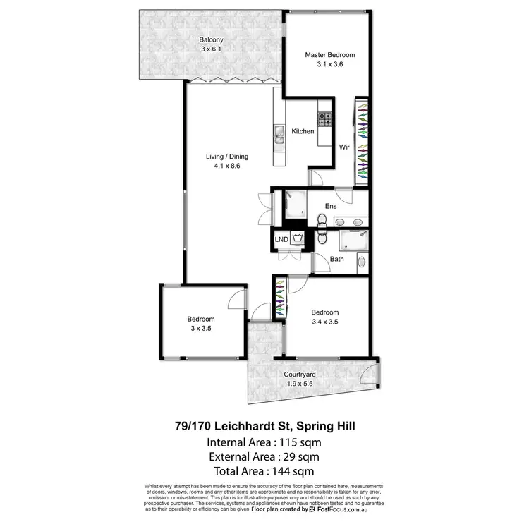 Floorplan of Homely apartment listing, 79/170 Leichhardt Street, Spring Hill QLD 4000