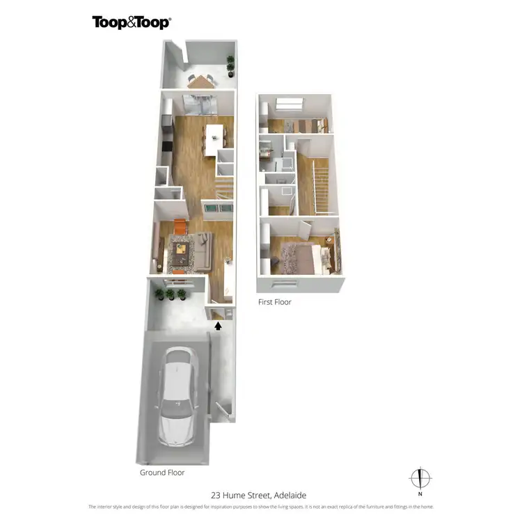 Floorplan of Homely townhouse listing, 23 Hume Street, Adelaide SA 5000