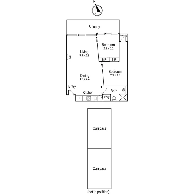 Floorplan of Homely apartment listing, 307/19 Pickles Street, Port Melbourne VIC 3207