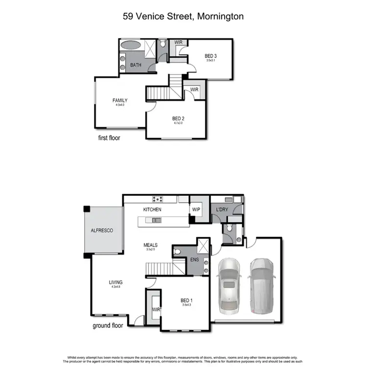 Floorplan of Homely house listing, 2/1 Orchid Avenue, Mornington VIC 3931