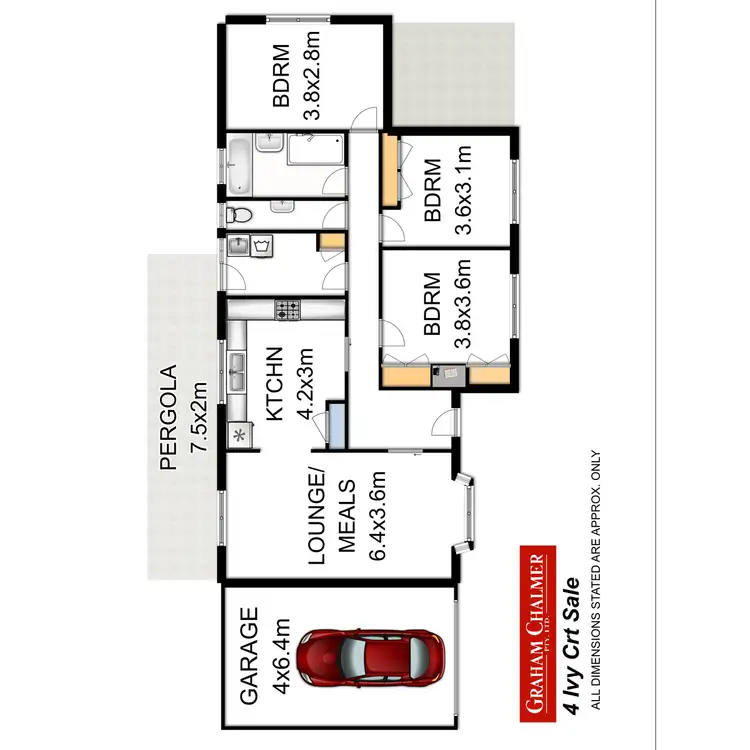 Floorplan of Homely house listing, 4 Ivy Court, Sale VIC 3850
