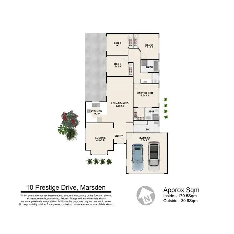 Floorplan of Homely house listing, 10 Prestige Drive, Marsden QLD 4132