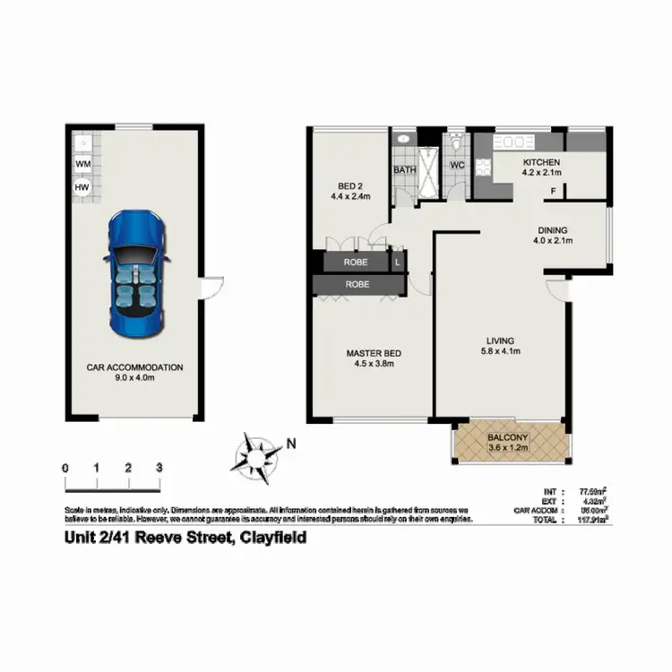 Floorplan of Homely apartment listing, 2/41 Reeve Street, Clayfield QLD 4011
