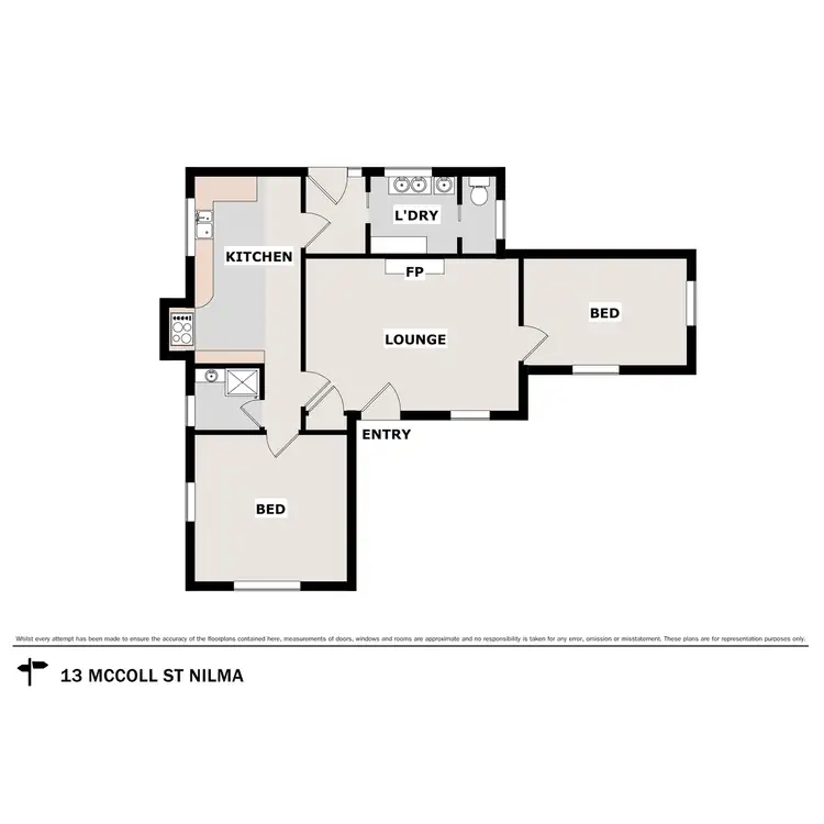 Floorplan of Homely house listing, 13 McColl Street, Nilma VIC 3821