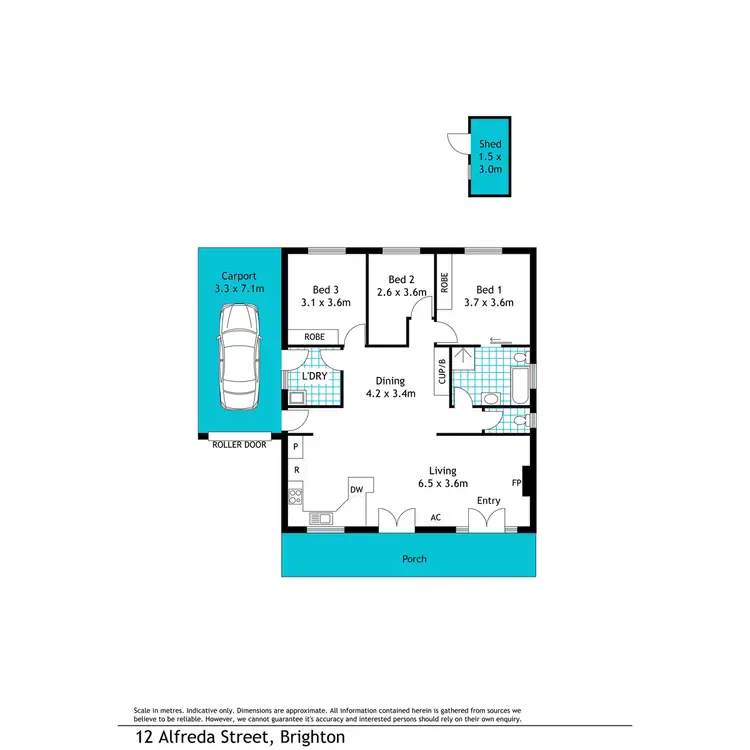 Floorplan of Homely house listing, 12 Alfreda Street, Brighton SA 5048