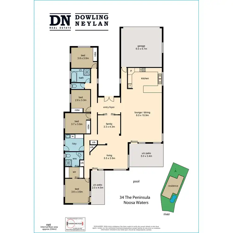 Floorplan of Homely house listing, 34 The Peninsula, Noosa Waters QLD 4566