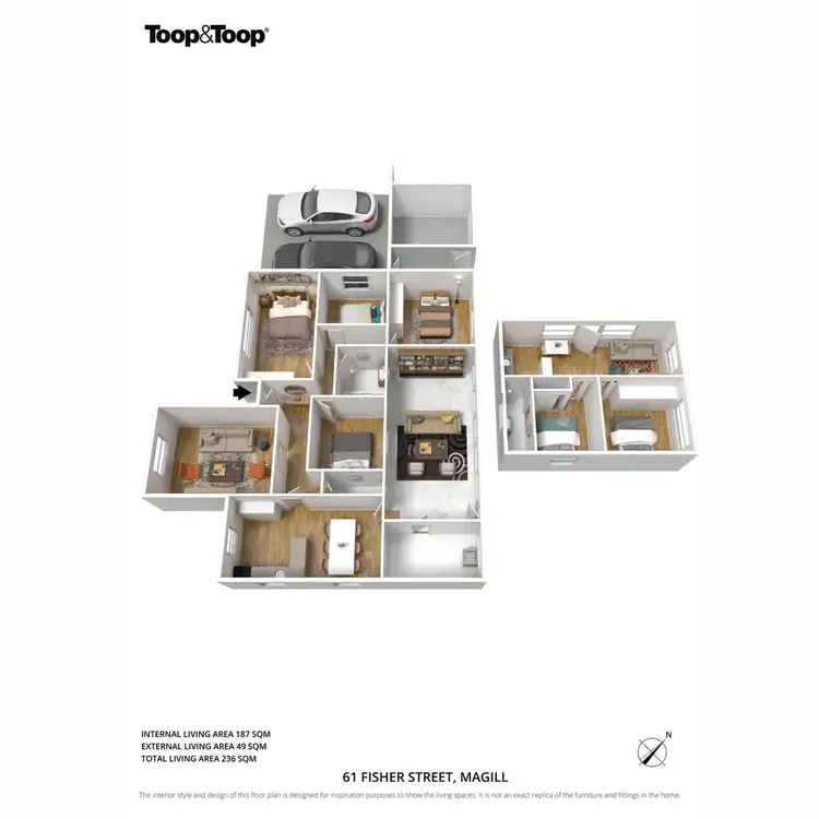 Floorplan of Homely house listing, 61 Fisher Street, Magill SA 5072