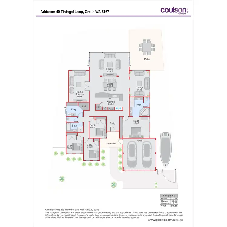 Floorplan of Homely house listing, 40 Tintagel Loop, Orelia WA 6167